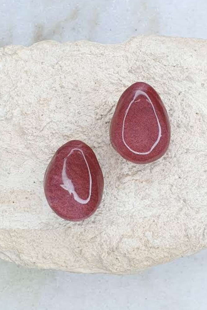 Shop Large Tear Resin Stud Earrings - Origen Imports