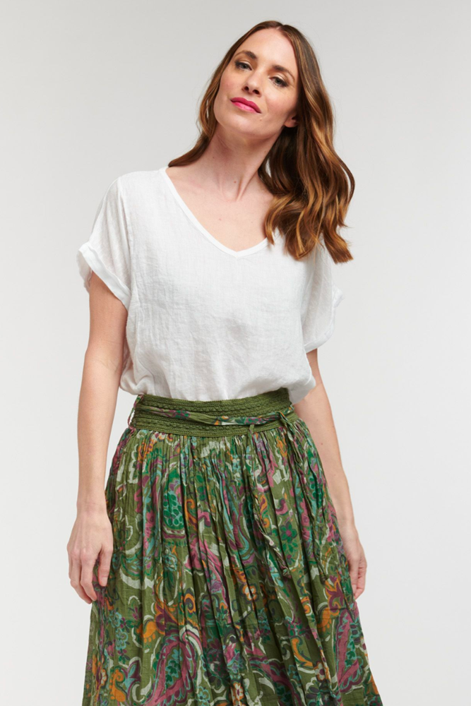 Shop Calypso V Neck Short Sleeve Top By Love From Italy - Origen Imports