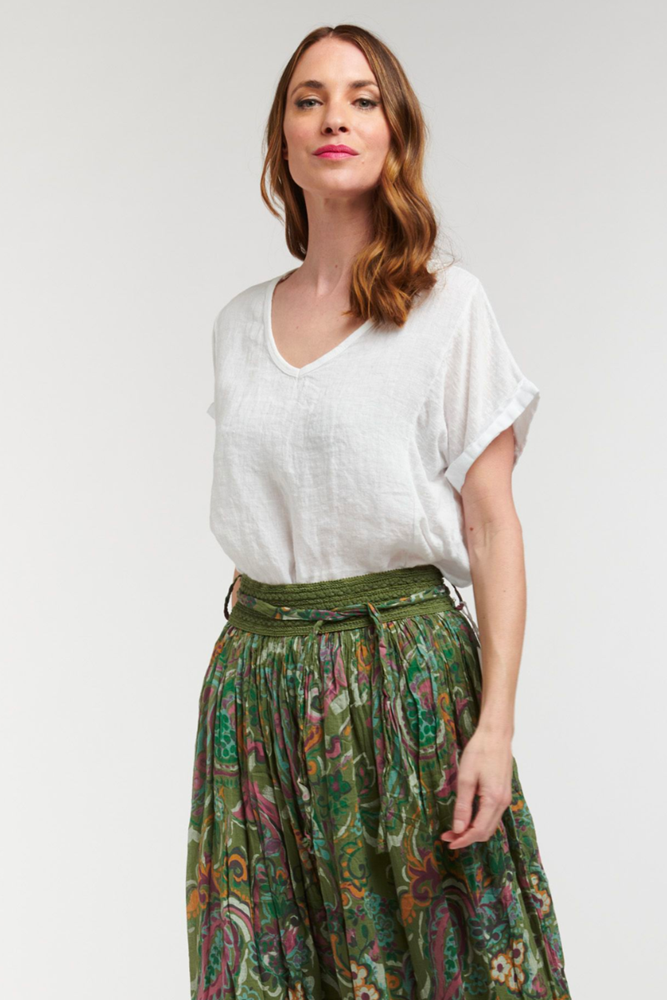 Shop Calypso V Neck Short Sleeve Top By Love From Italy - Origen Imports