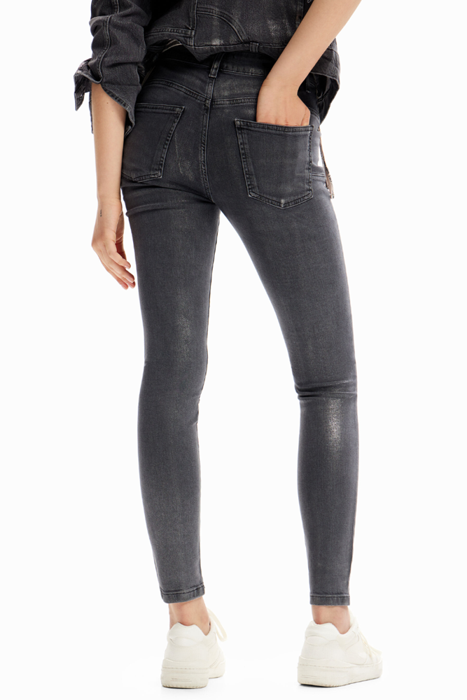 Shop Metallic Push-Up Skinny Jeans By Desigual - Origen Imports