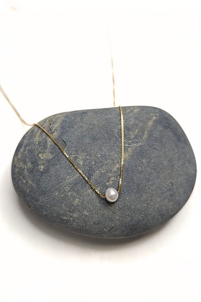Shop Single Pearl Necklace By GA - Origen Imports