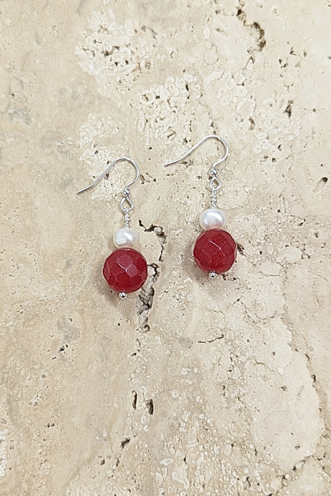 Shop Agate and Pearl Earrings - Origen Imports