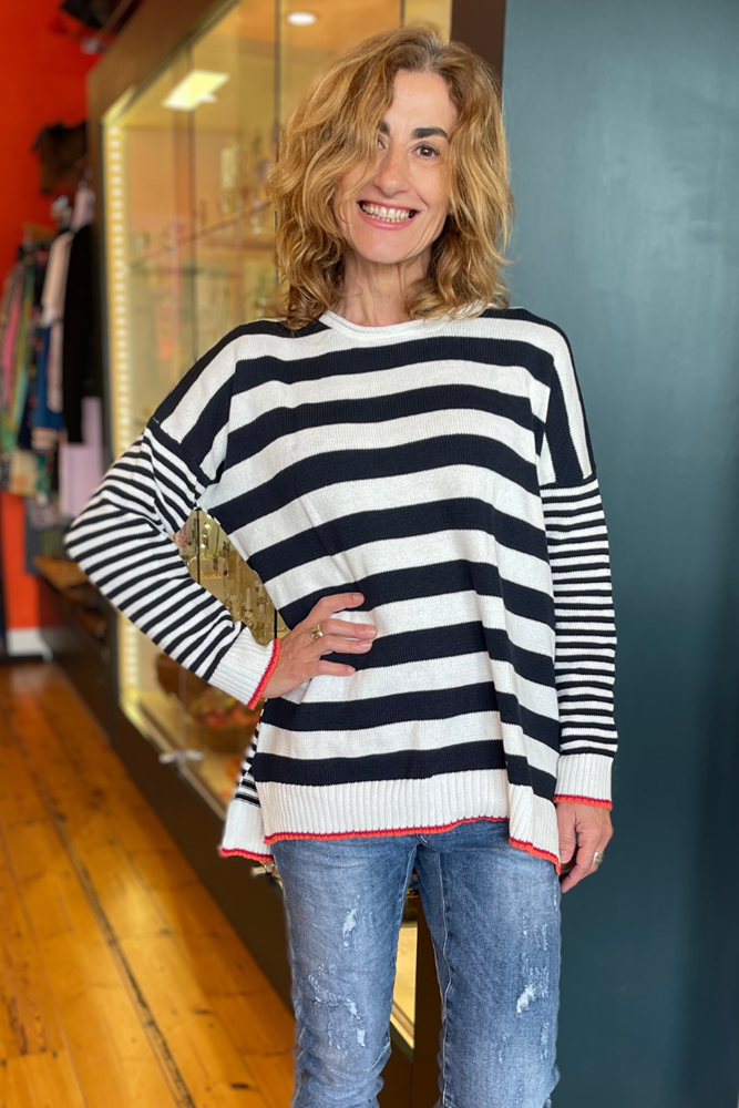 Shop Navy Stripe Knit By Pixi Carnival - Origen Imports