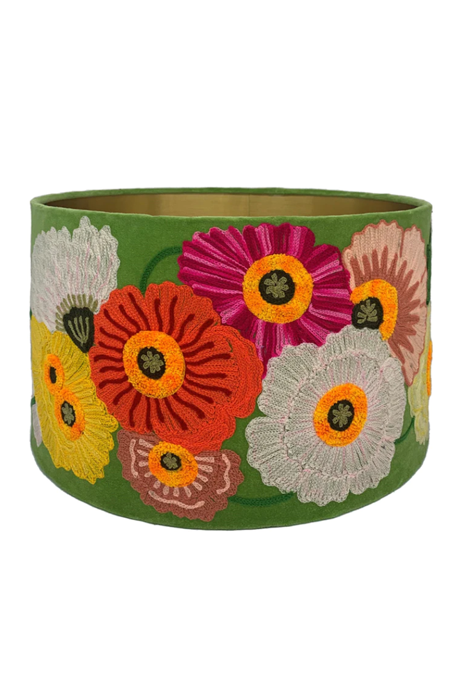 Shop Poppies Velvet Drum Lampshade - Origen Imports