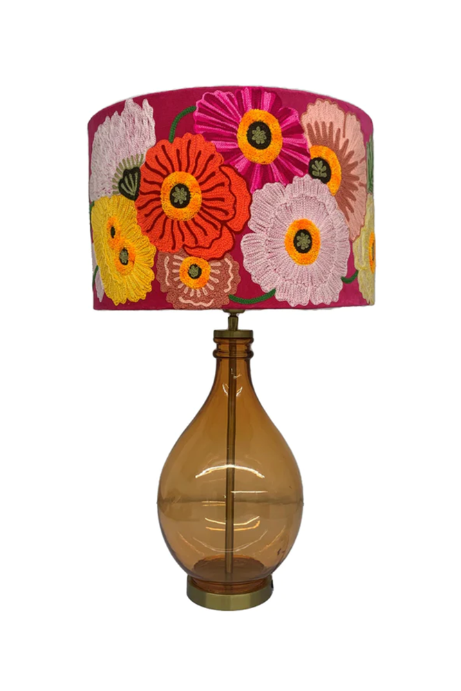 Shop Poppies Velvet Drum Lampshade - Origen Imports