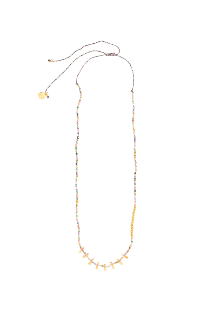 Shop Multi Tourmaline Beaded Necklace By Rubyteva - Origen Imports