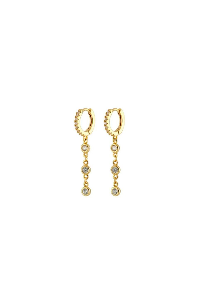 Shop CZ Drop Huggy Earrings By Susan Rose - Origen Imports