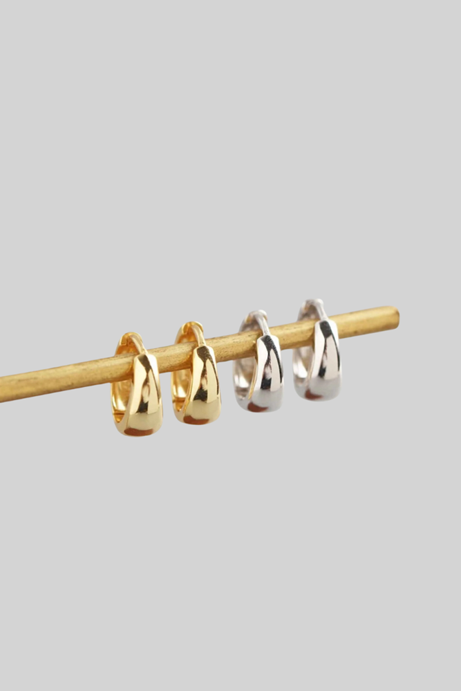 Shop Tapered Chunky Mini Huggie Earrings By Susan Rose - Origen Imports