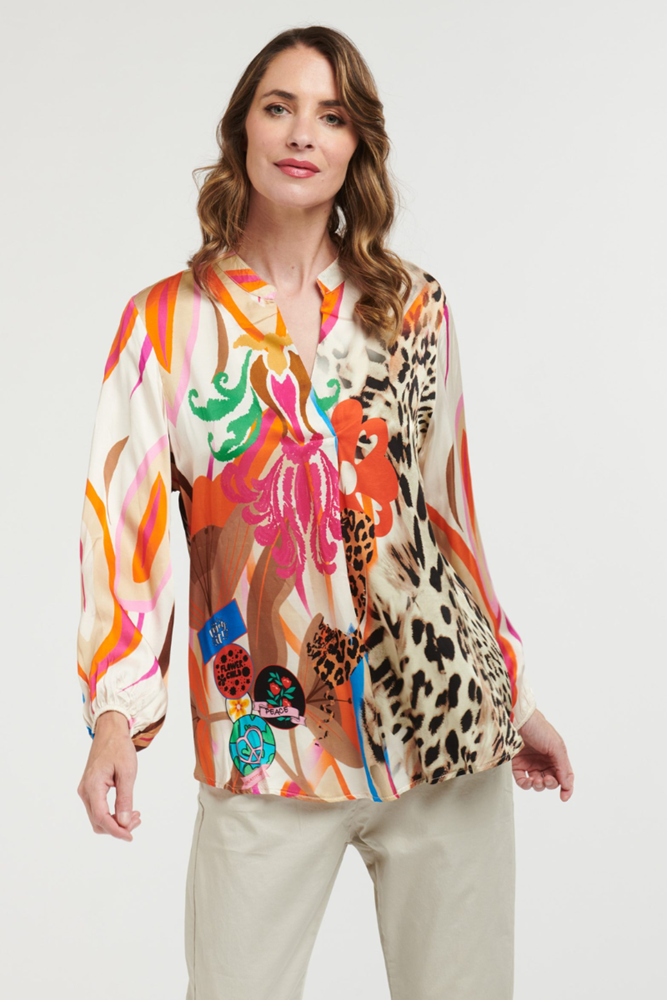 Shop PRE-ORDER // Floral Animal Print Shirt By Urban Luxury - Origen Imports