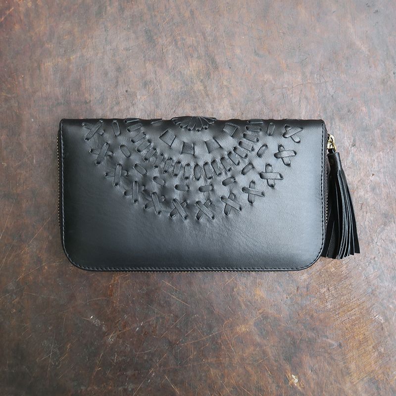 Shop Wicker Leather Wallet By Origen - Origen Imports