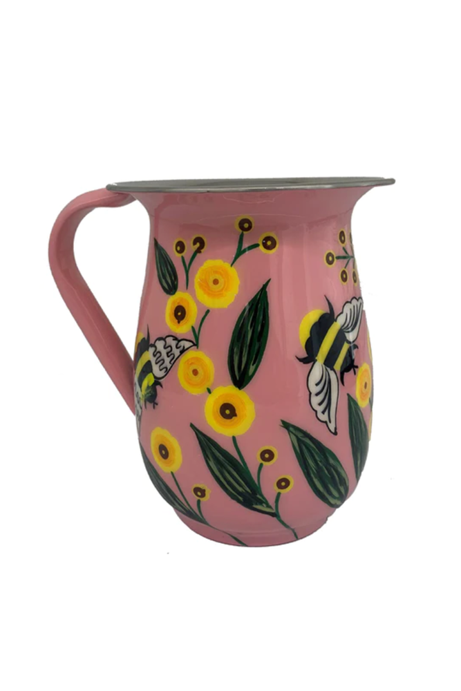 Shop Wattle Flowers & Bees Jug - Origen Imports