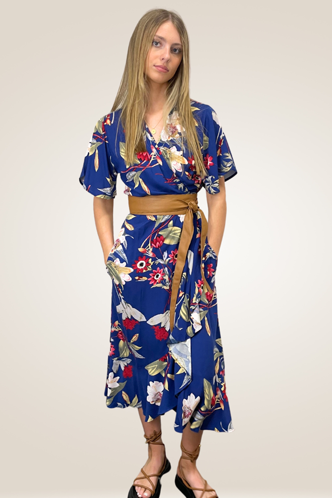 Shop Wrap Dress By Pixi Carnival - Midi - Origen Imports