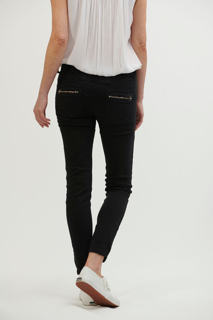 Shop Italian Star Button Jeans - Black - Origen Imports
