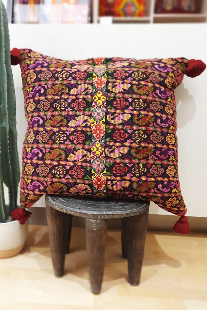 Shop Guatemalan Vintage Chi Chi Tassel Cushion 70x70cm - Origen Imports