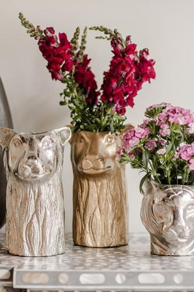 Shop Leopard Vase - New Matt Gold - Origen Imports