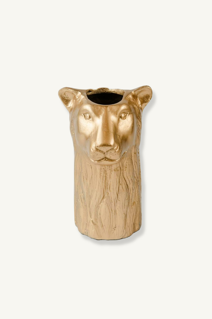 Shop Leopard Vase - New Matt Gold - Origen Imports