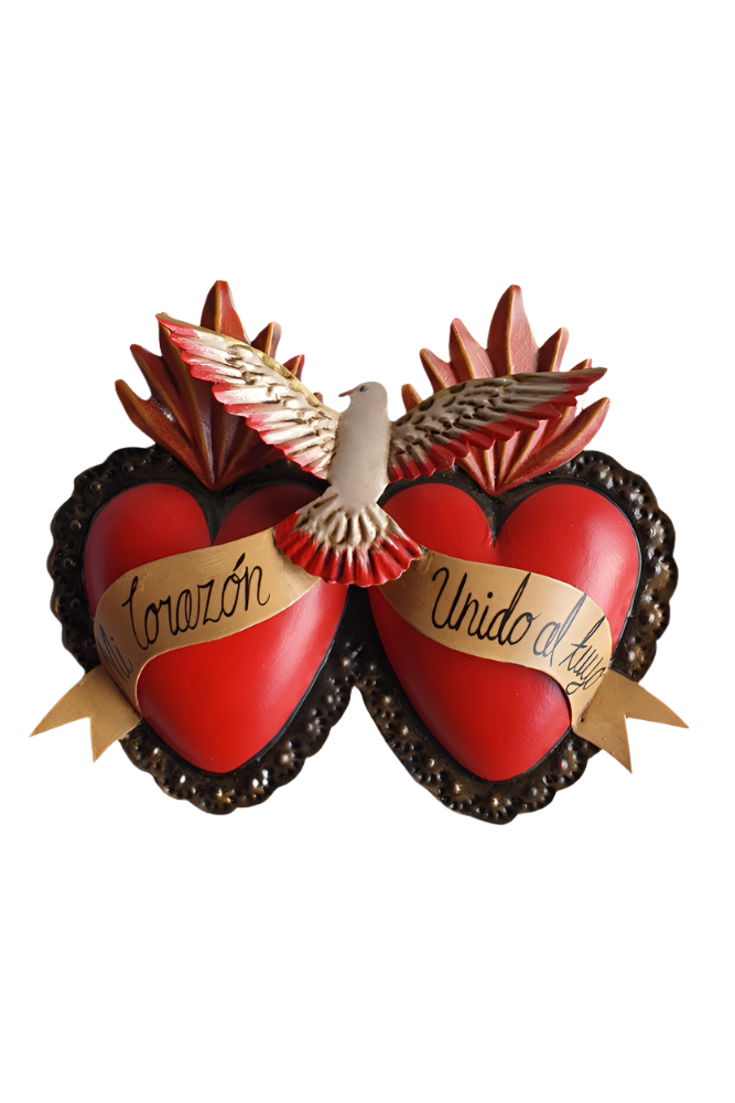 Shop Mexican 2 Hearts w Dove - Large - Origen Imports