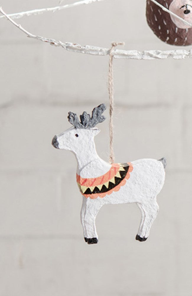 Shop Reindeer Papier Mache Christmas Decoration - Origen Imports