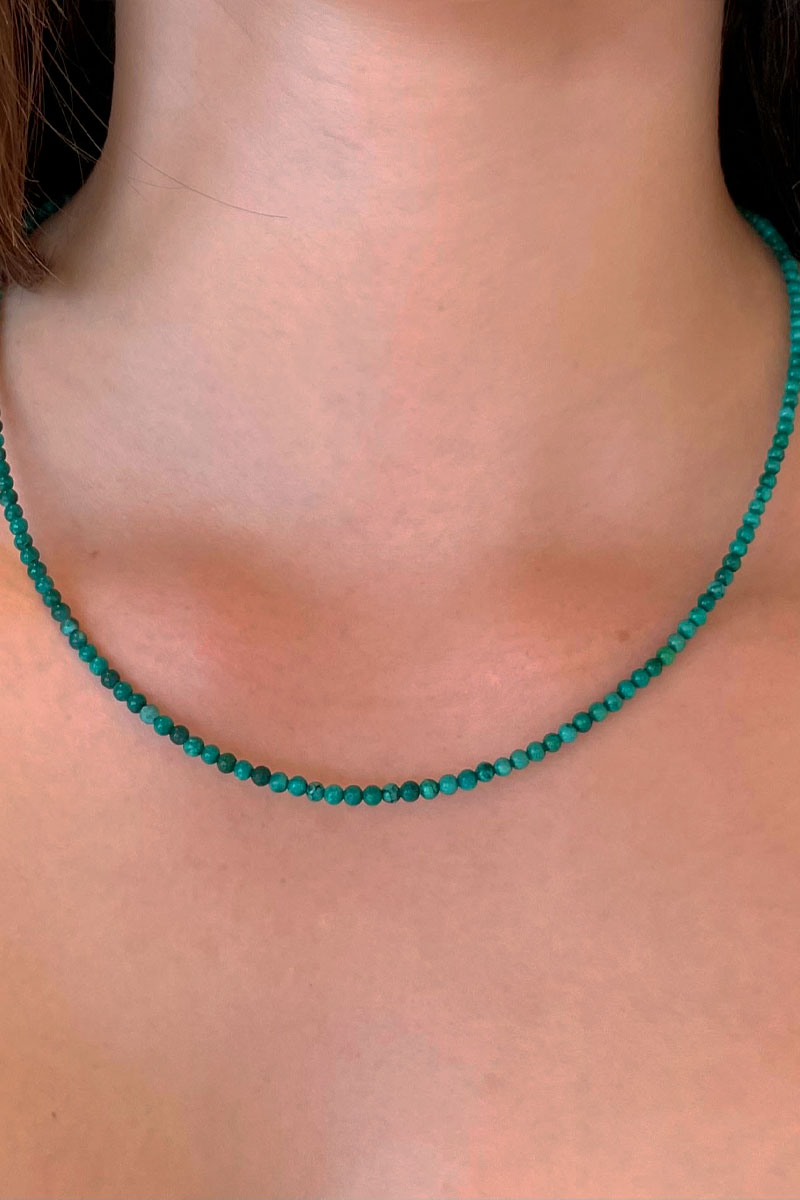 Shop Karina Single Strand Hand Beaded Gemstone Necklace - Origen Imports