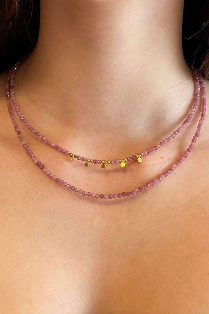 Shop Karina Single Strand Hand Beaded Gemstone Necklace - Origen Imports